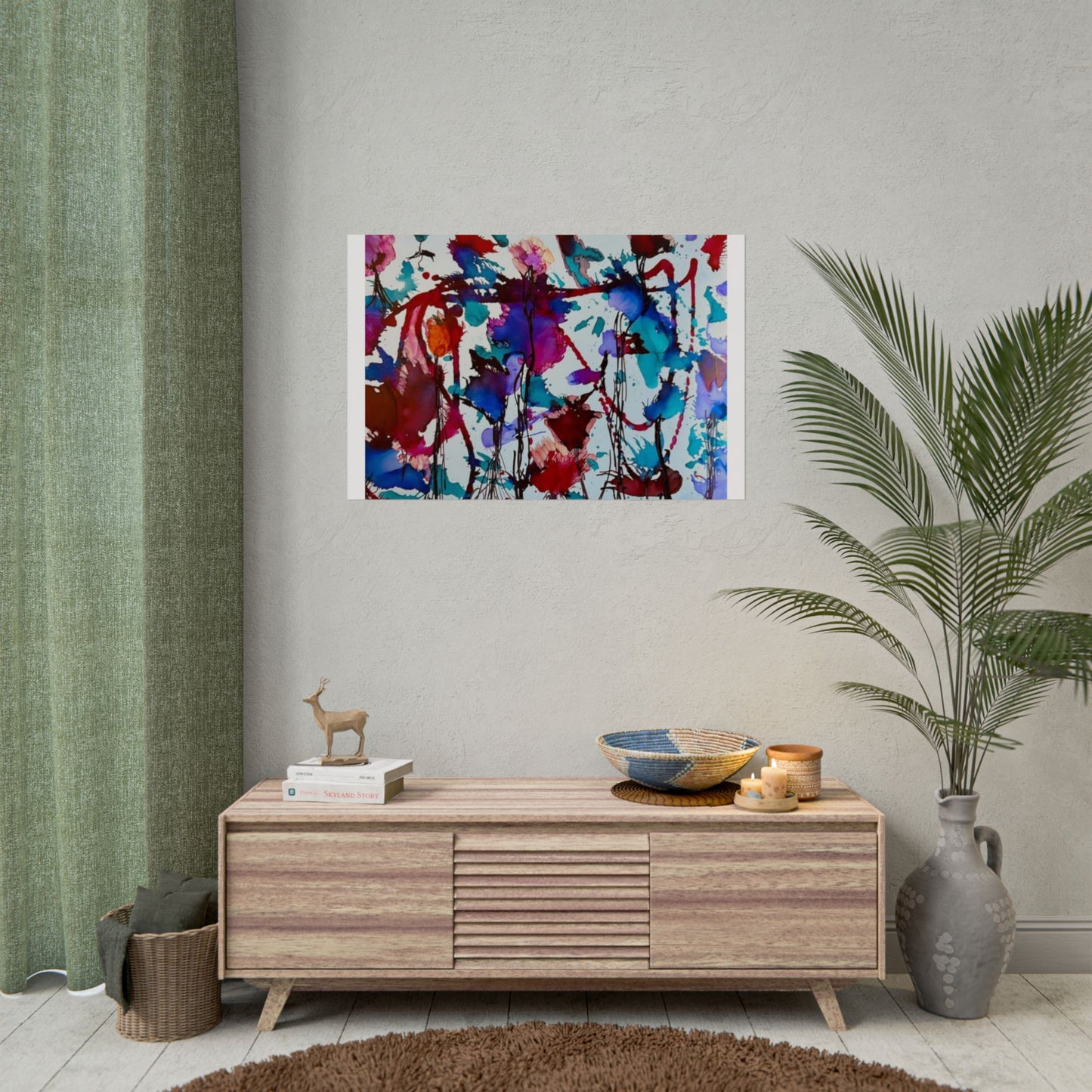 Vibrant Abstract Art Print "In Bloom"