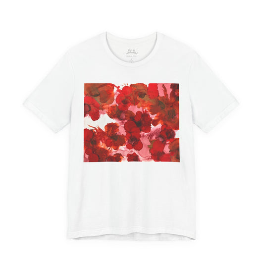 Floral Watercolor Poppy Tee — Red Blossom Graphic T-Shirt