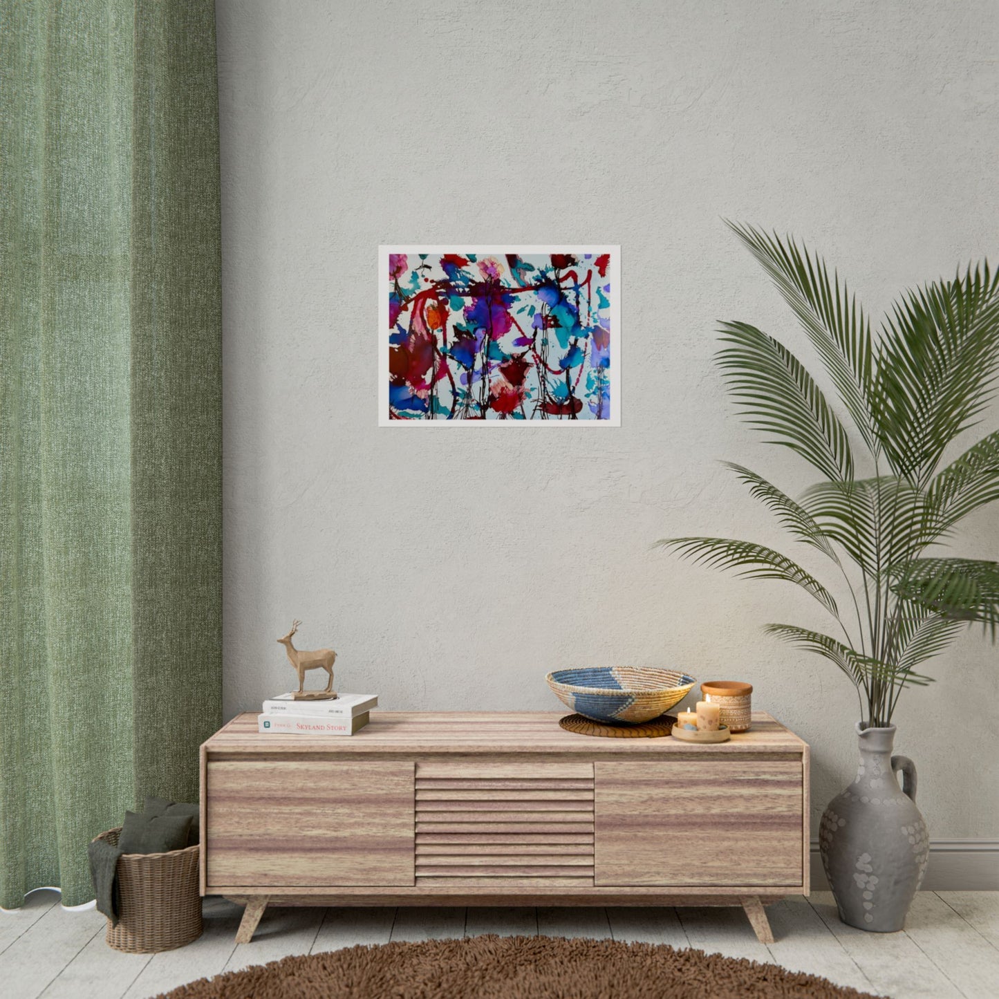 Vibrant Abstract Art Print "In Bloom"