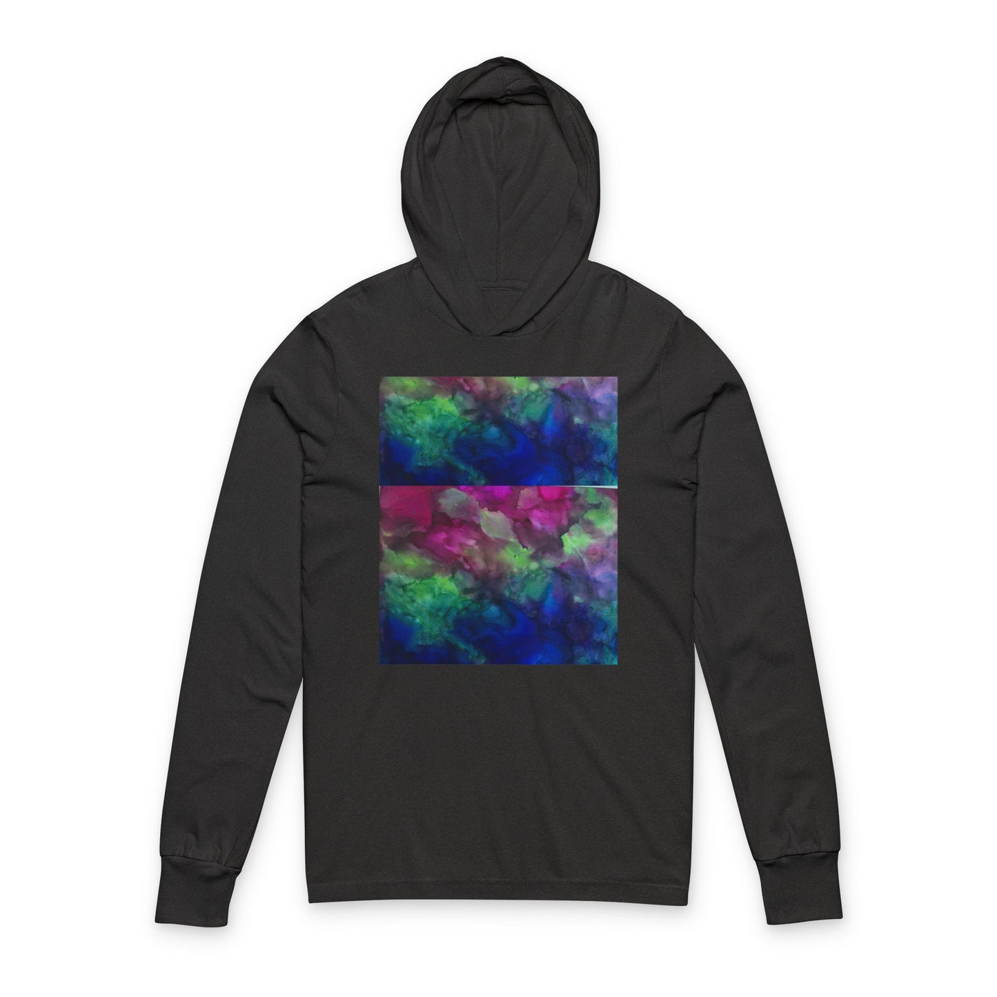 Unisex Hooded Long Sleeve Tee - Classic and Comfy Design Abstract Art