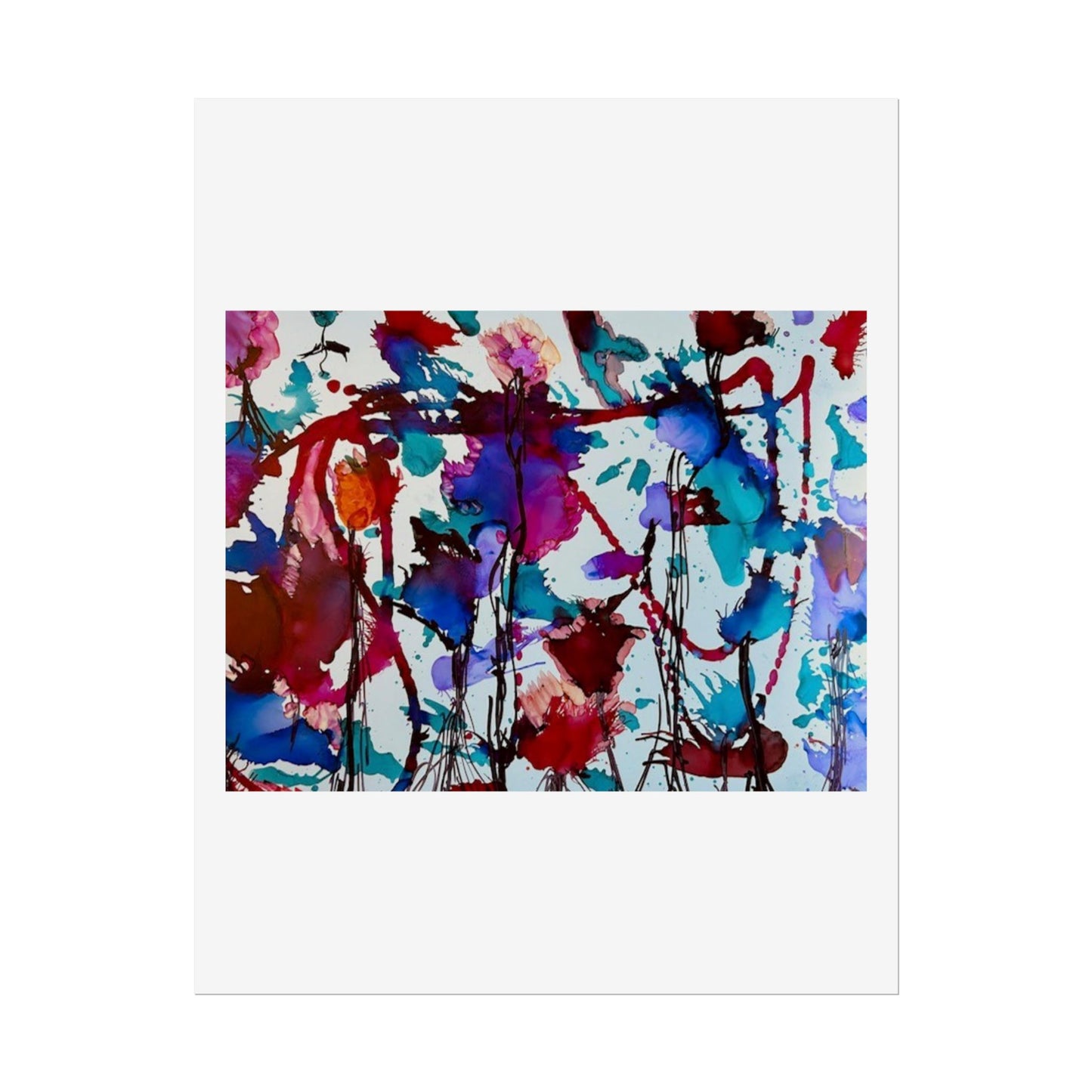 Vibrant Abstract Art Print "In Bloom"