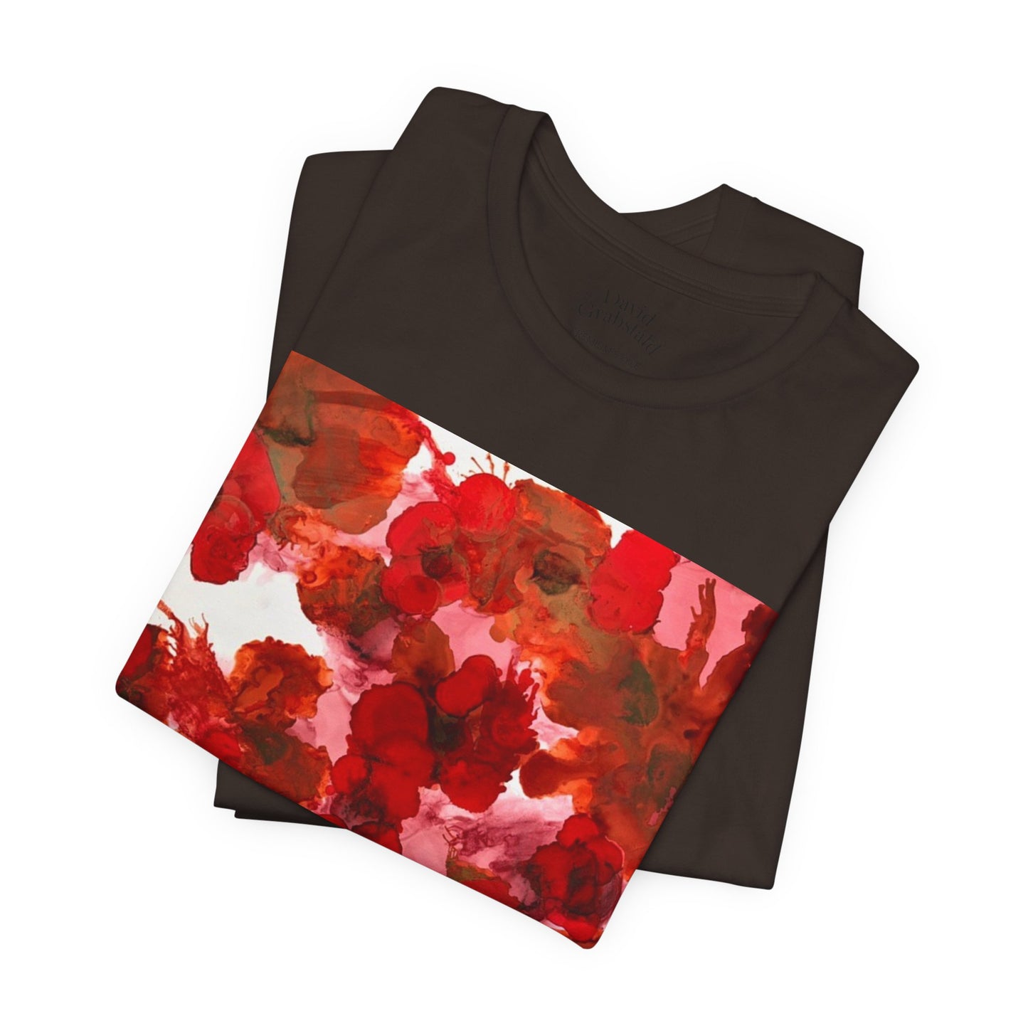 Floral Watercolor Poppy Tee — Red Blossom Graphic T-Shirt