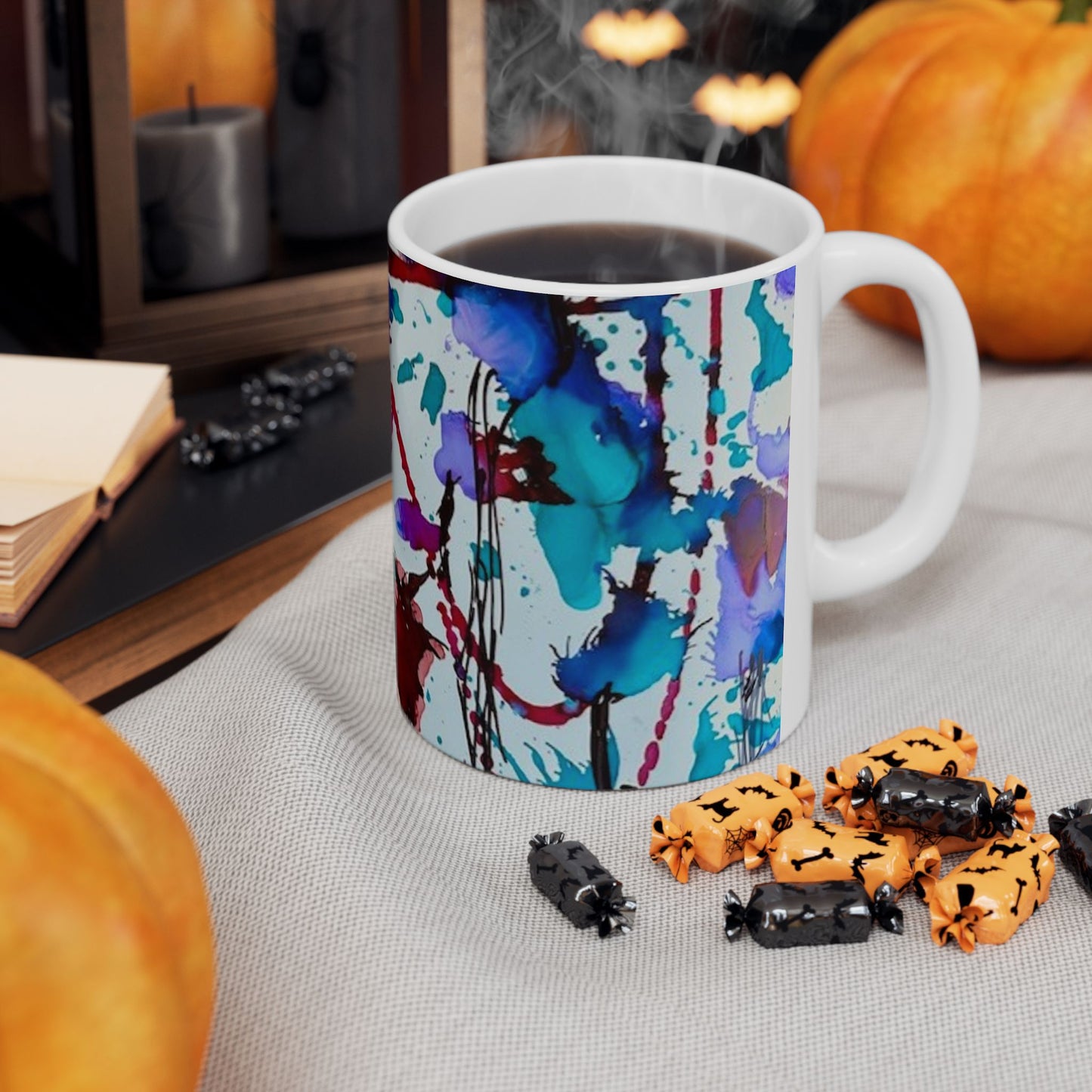 Vibrant Abstract Ceramic Mug | Colorful Art Drinkware, Unique Gift, Home Decor, Coffee Cup, Tea Lover