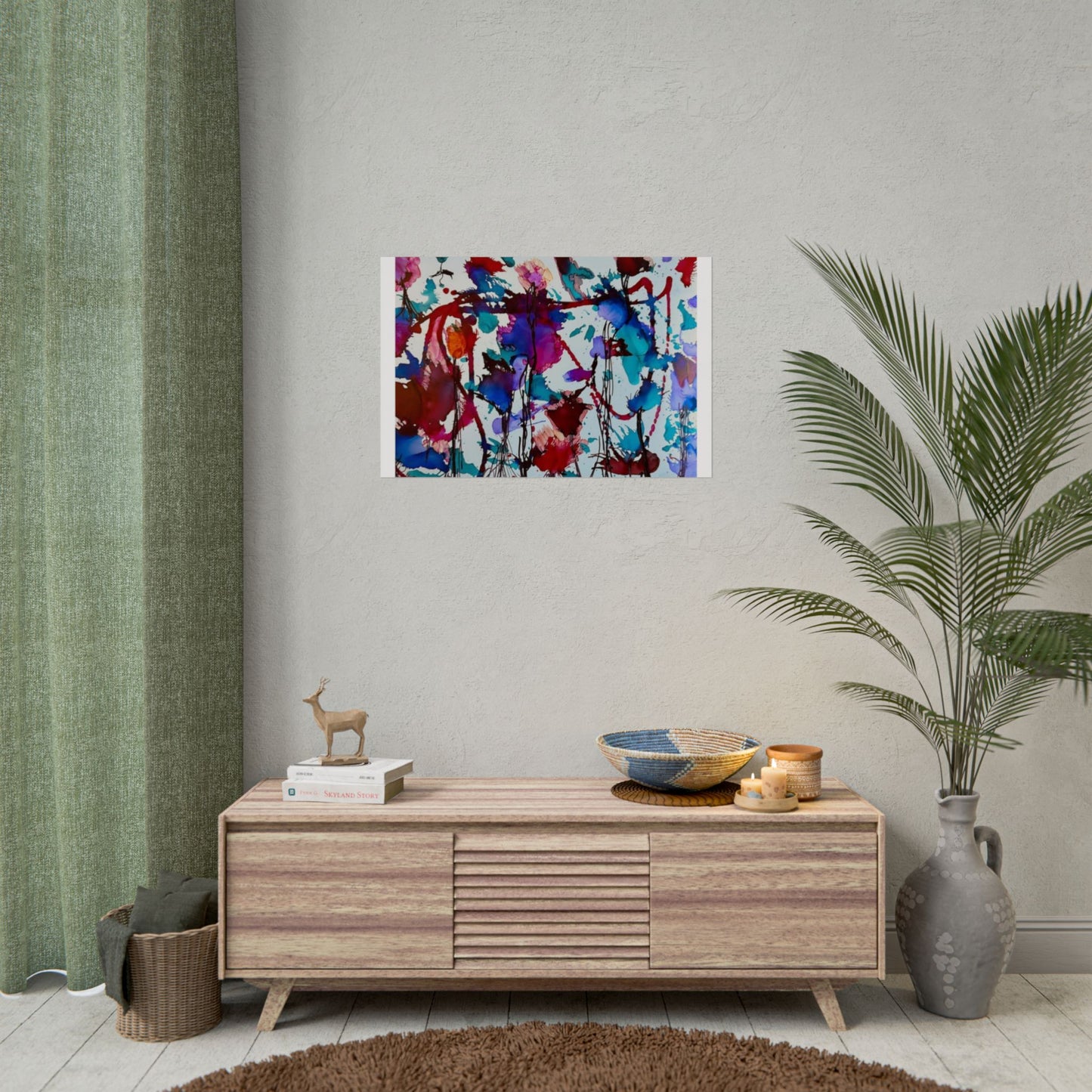 Vibrant Abstract Art Print "In Bloom"
