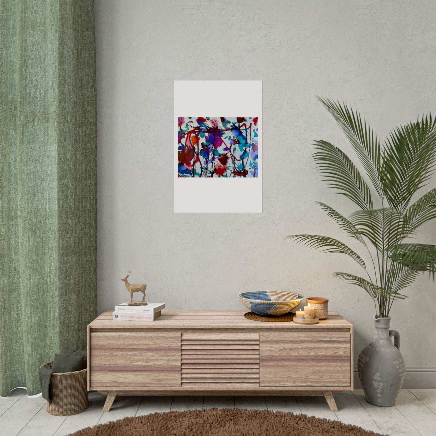 Vibrant Abstract Art Print "In Bloom"
