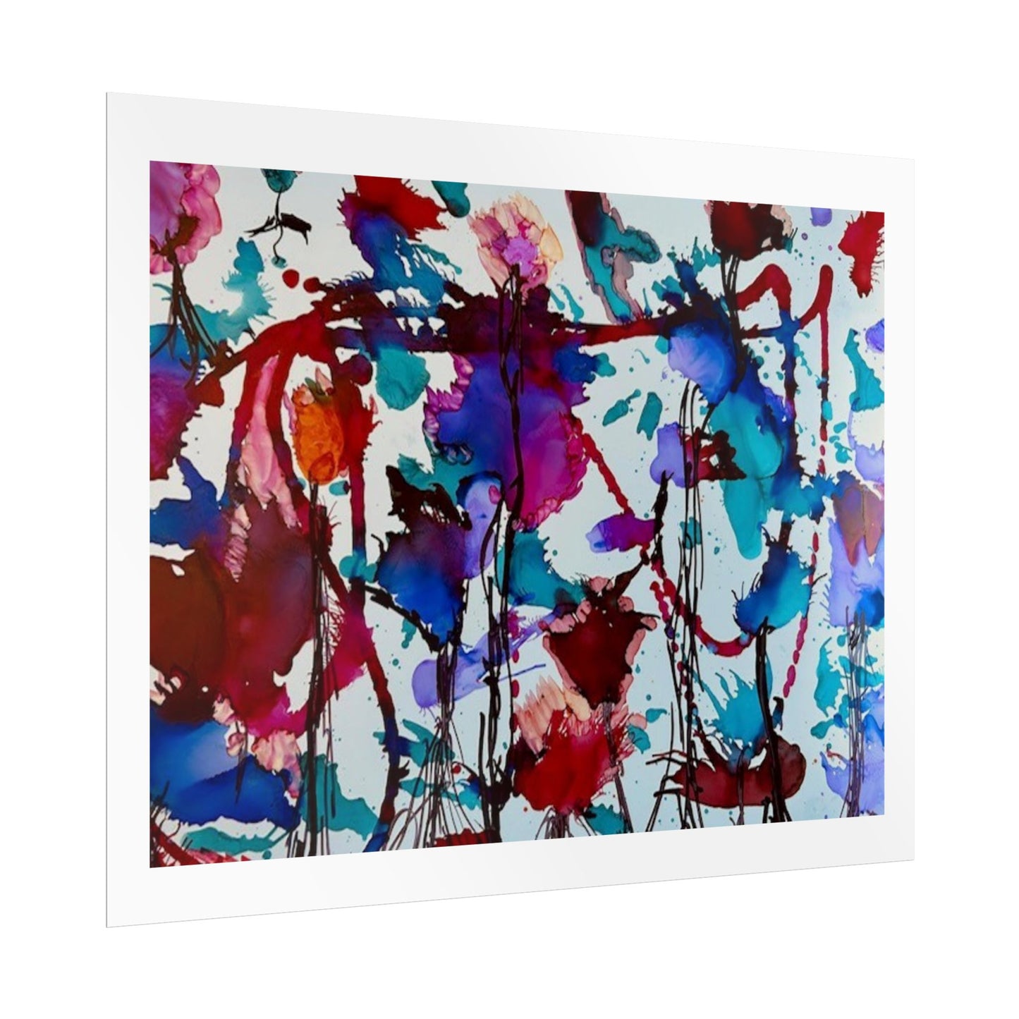 Vibrant Abstract Art Print "In Bloom"