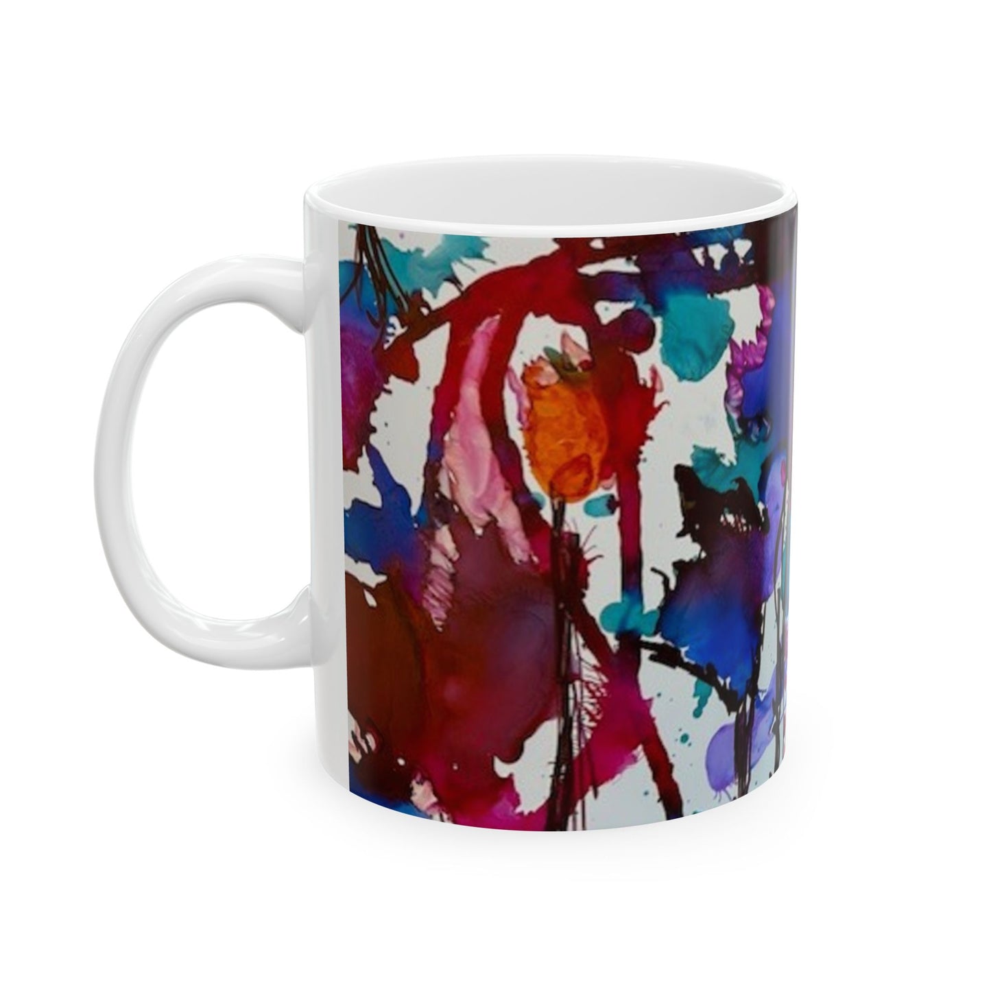 Vibrant Abstract Ceramic Mug | Colorful Art Drinkware, Unique Gift, Home Decor, Coffee Cup, Tea Lover