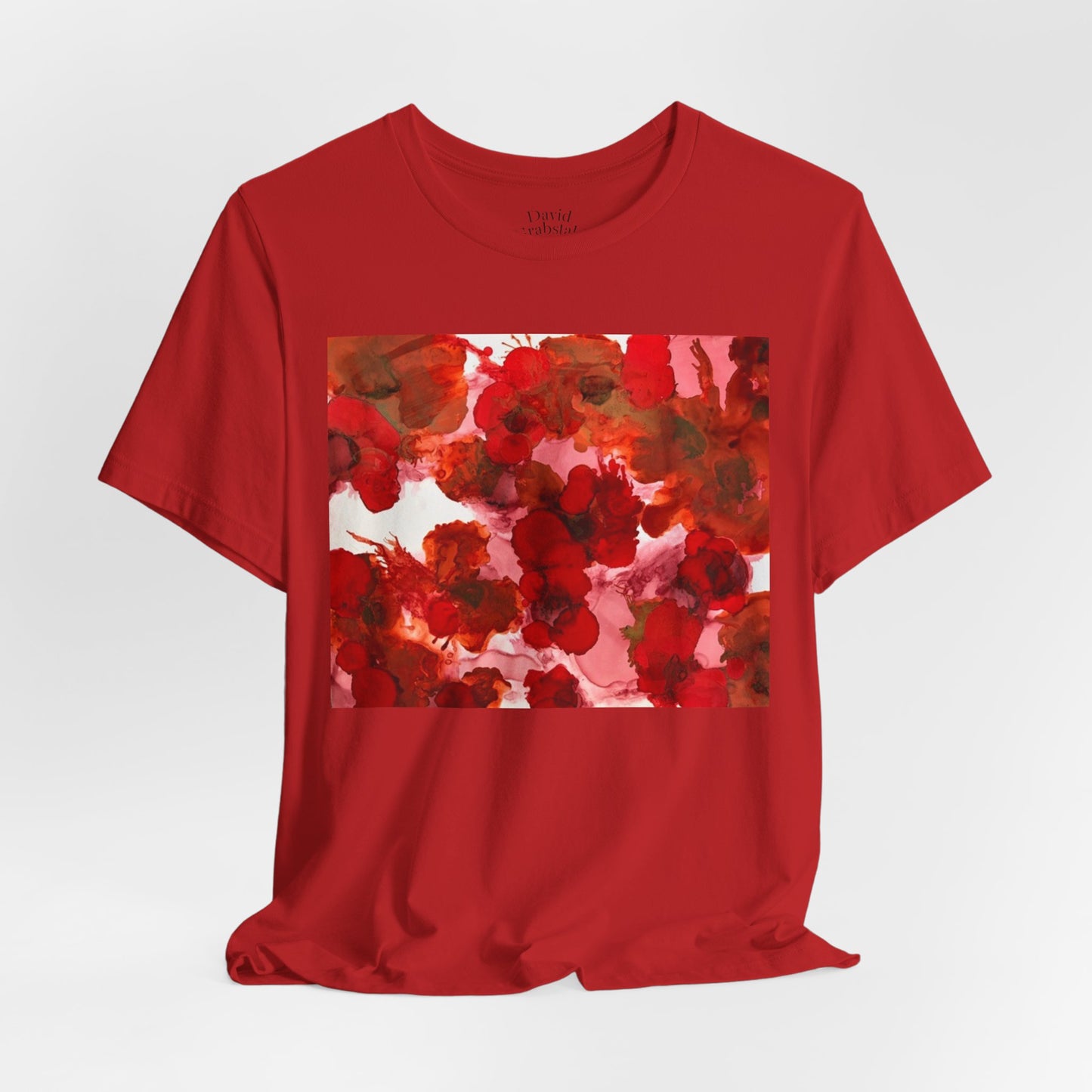 Floral Watercolor Poppy Tee — Red Blossom Graphic T-Shirt