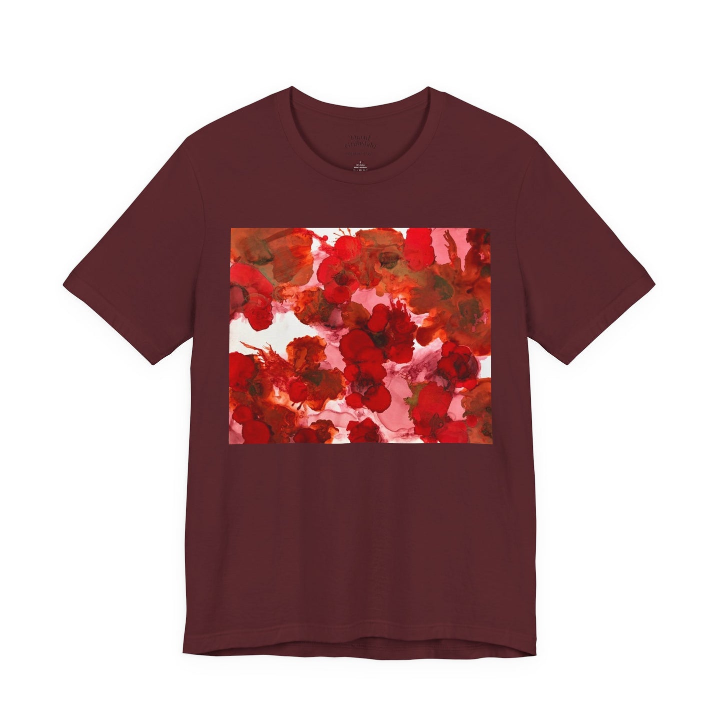 Floral Watercolor Poppy Tee — Red Blossom Graphic T-Shirt