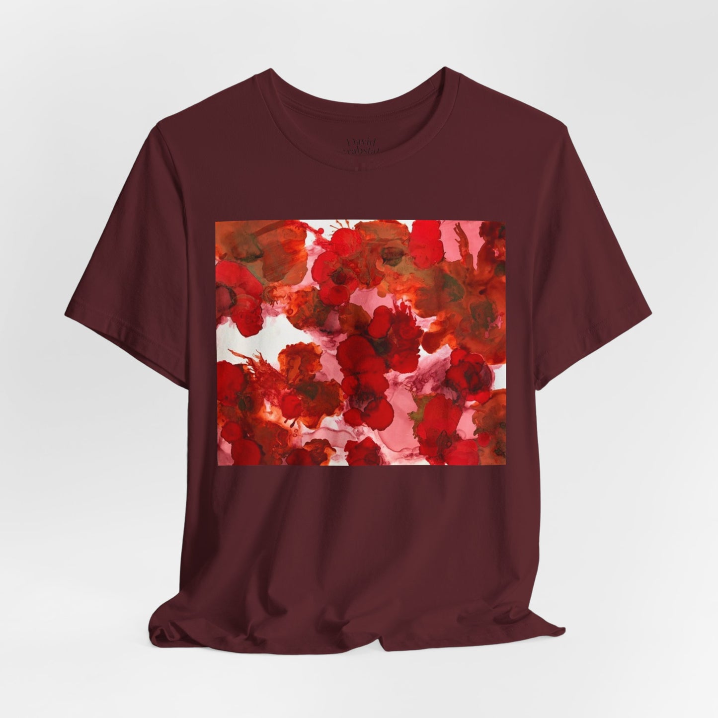 Floral Watercolor Poppy Tee — Red Blossom Graphic T-Shirt