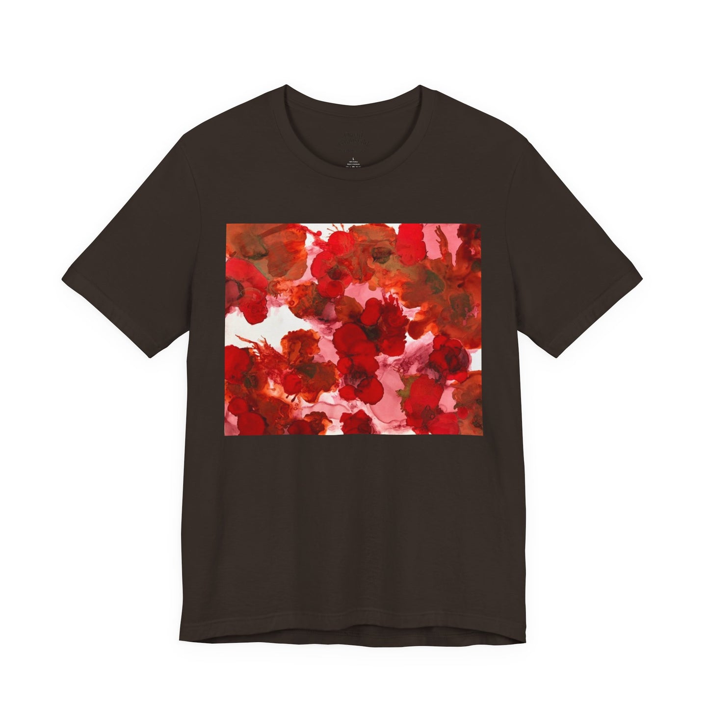 Floral Watercolor Poppy Tee — Red Blossom Graphic T-Shirt