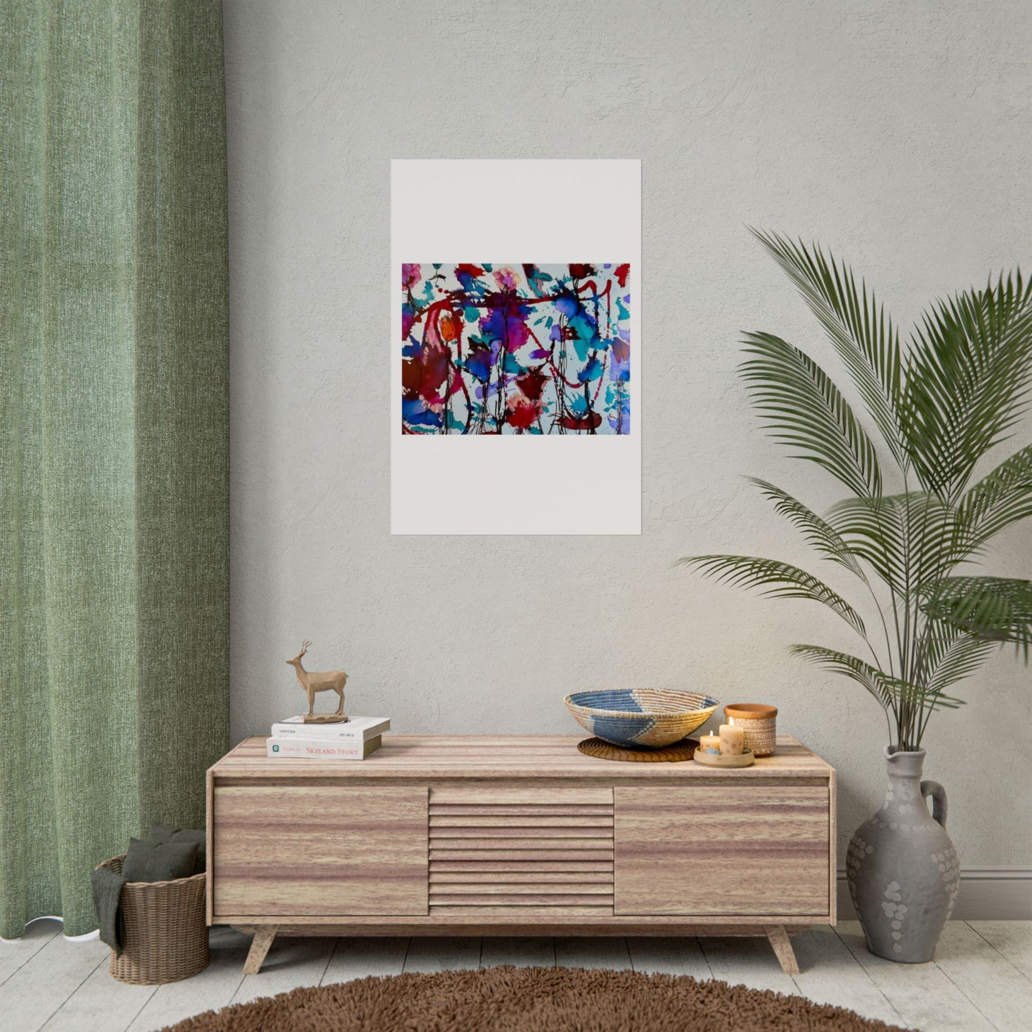 Vibrant Abstract Art Print "In Bloom"