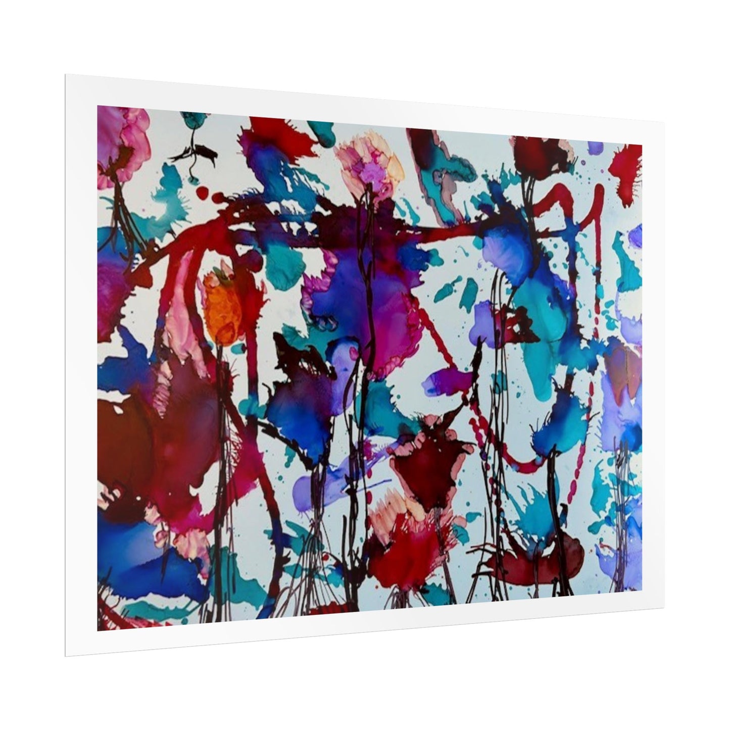 Vibrant Abstract Art Print "In Bloom"