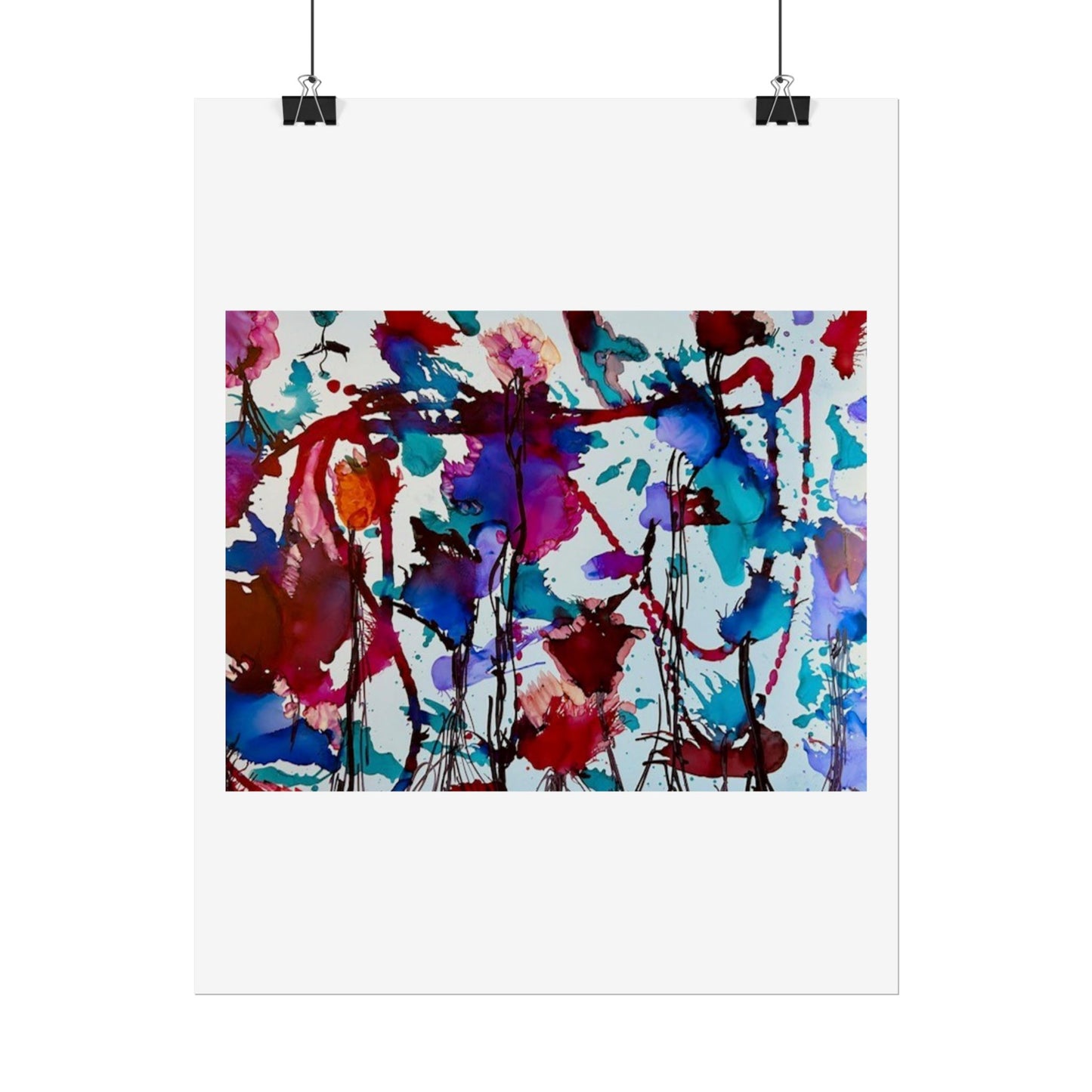 Vibrant Abstract Art Print "In Bloom"