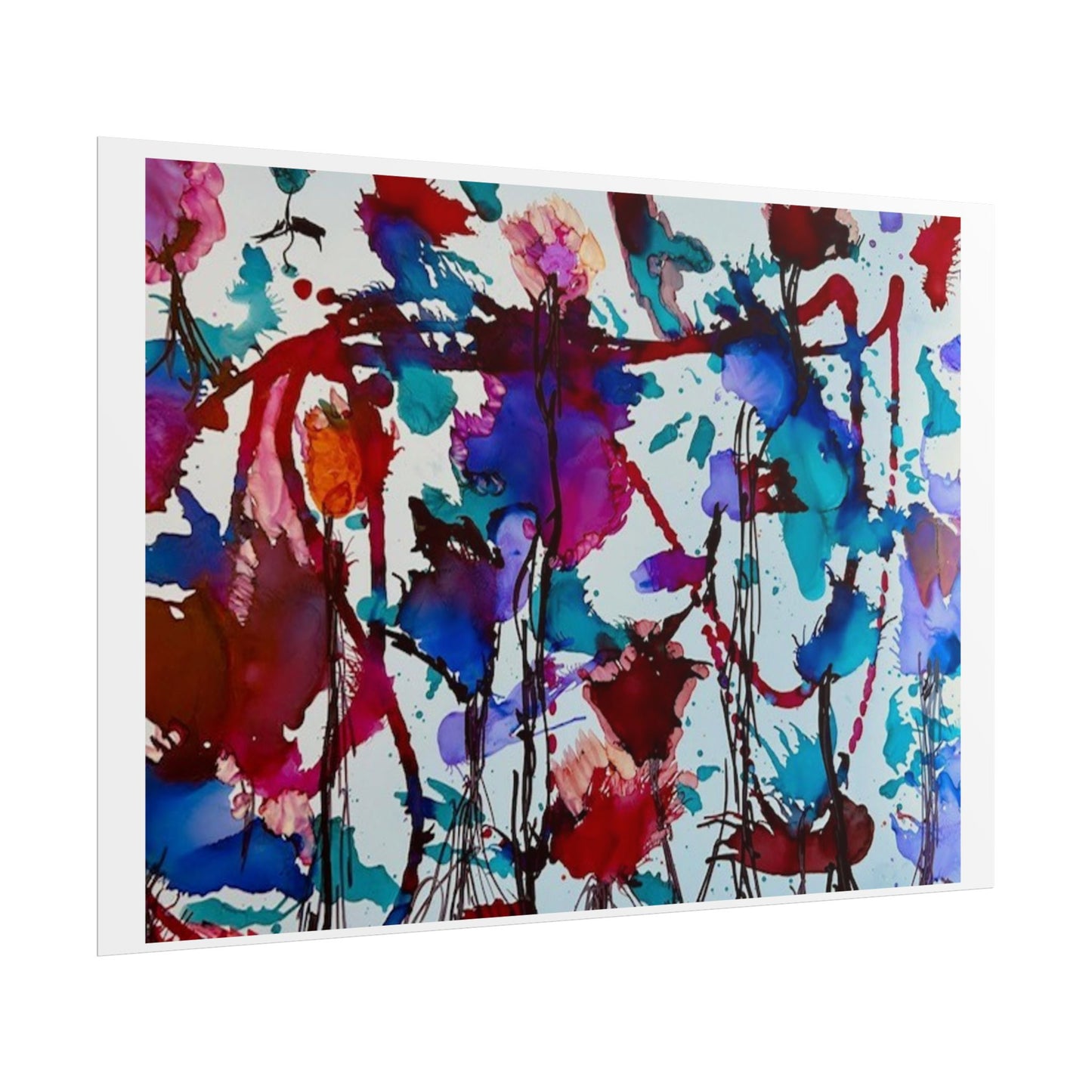 Vibrant Abstract Art Print "In Bloom"