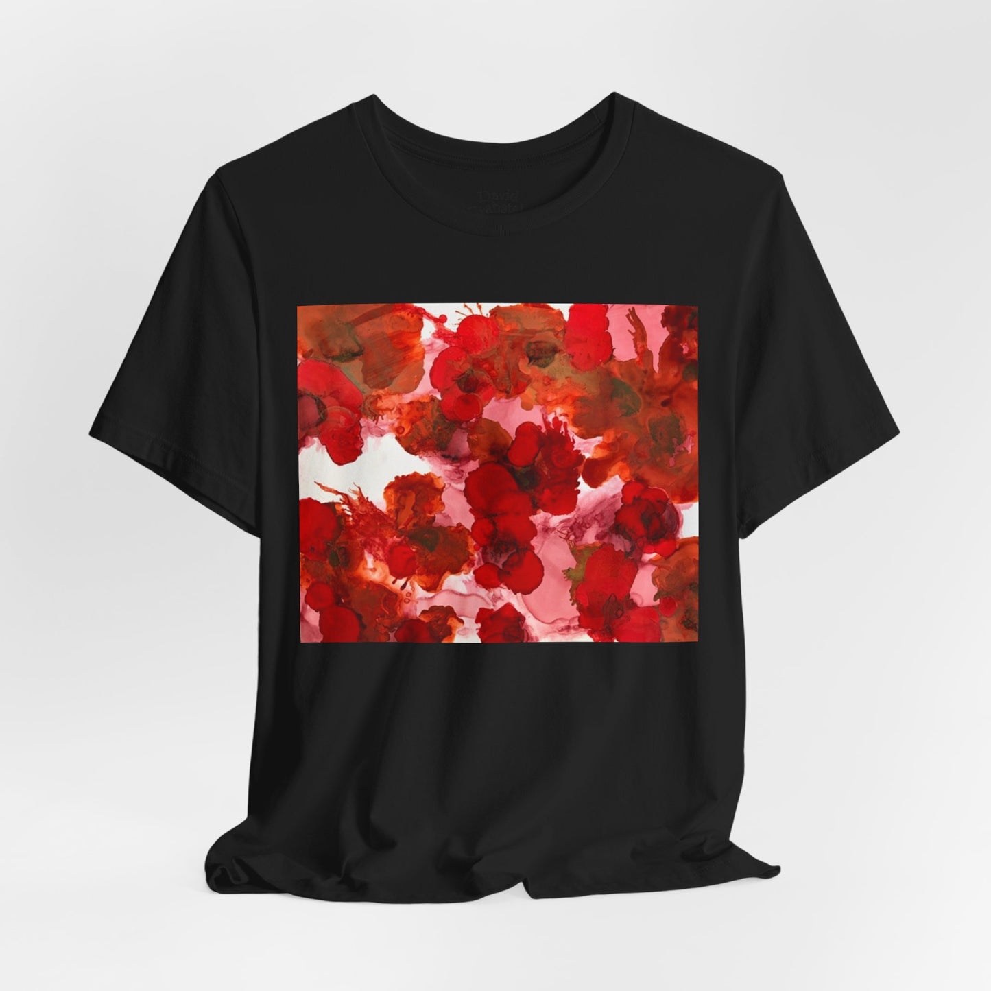 Floral Watercolor Poppy Tee — Red Blossom Graphic T-Shirt