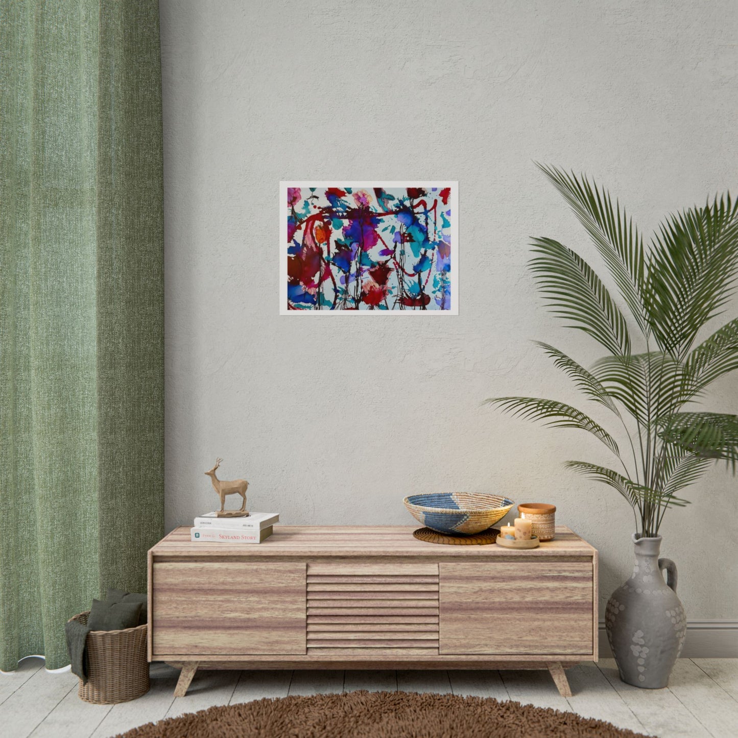 Vibrant Abstract Art Print "In Bloom"