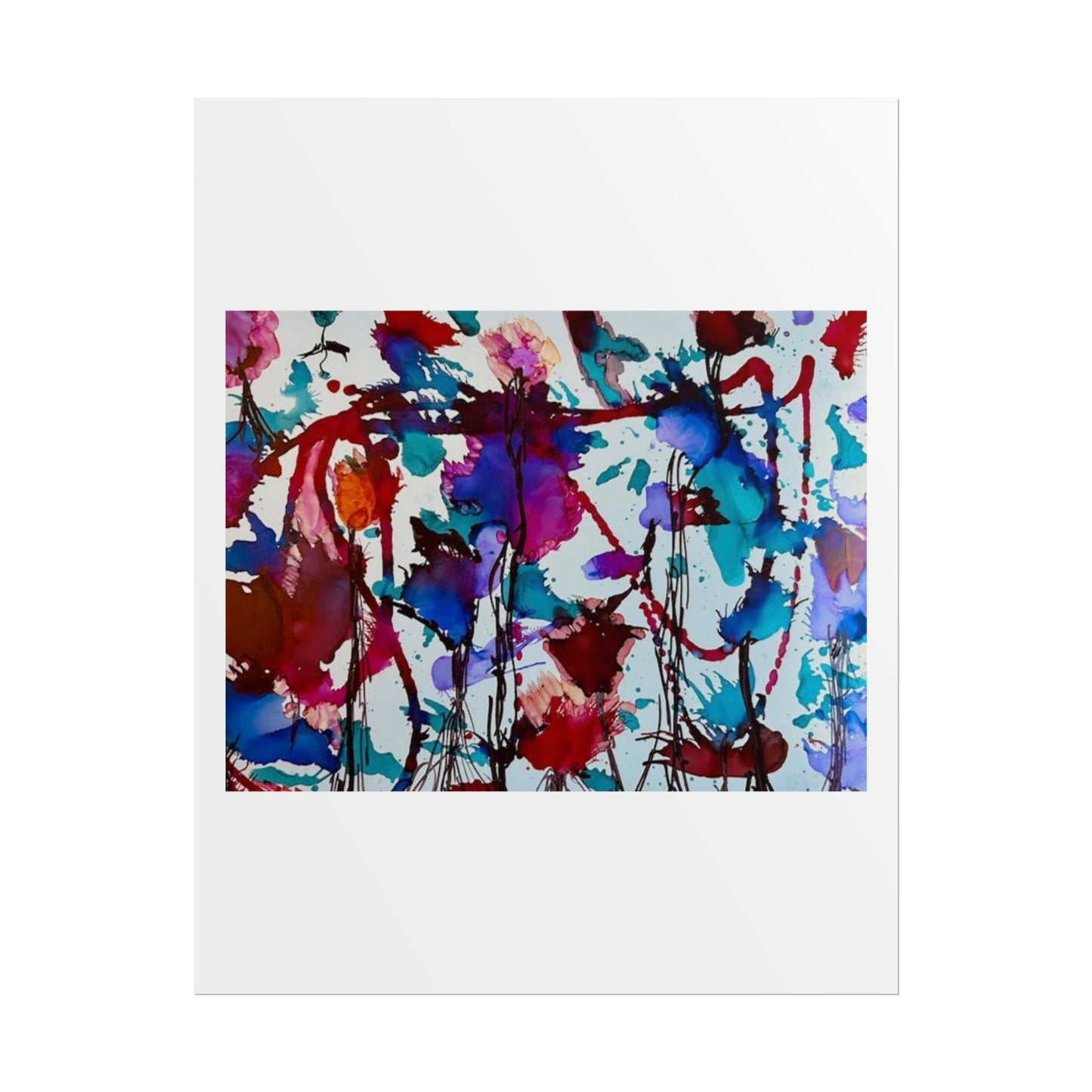 Vibrant Abstract Art Print "In Bloom"