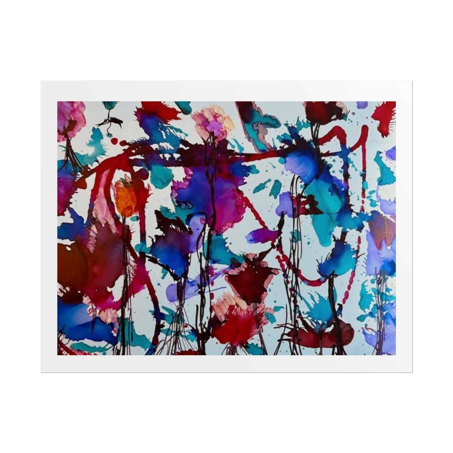 Vibrant Abstract Art Print "In Bloom"