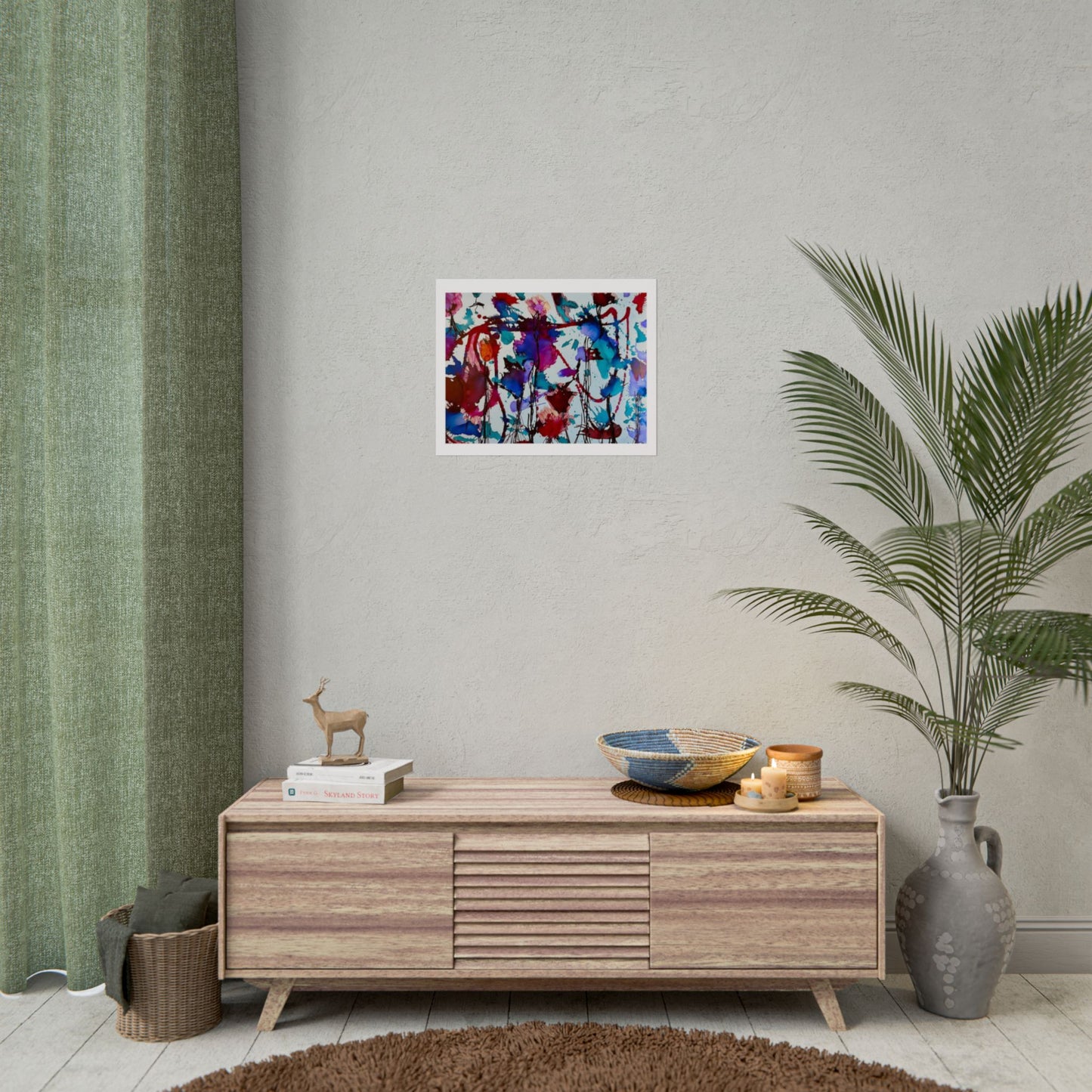 Vibrant Abstract Art Print "In Bloom"