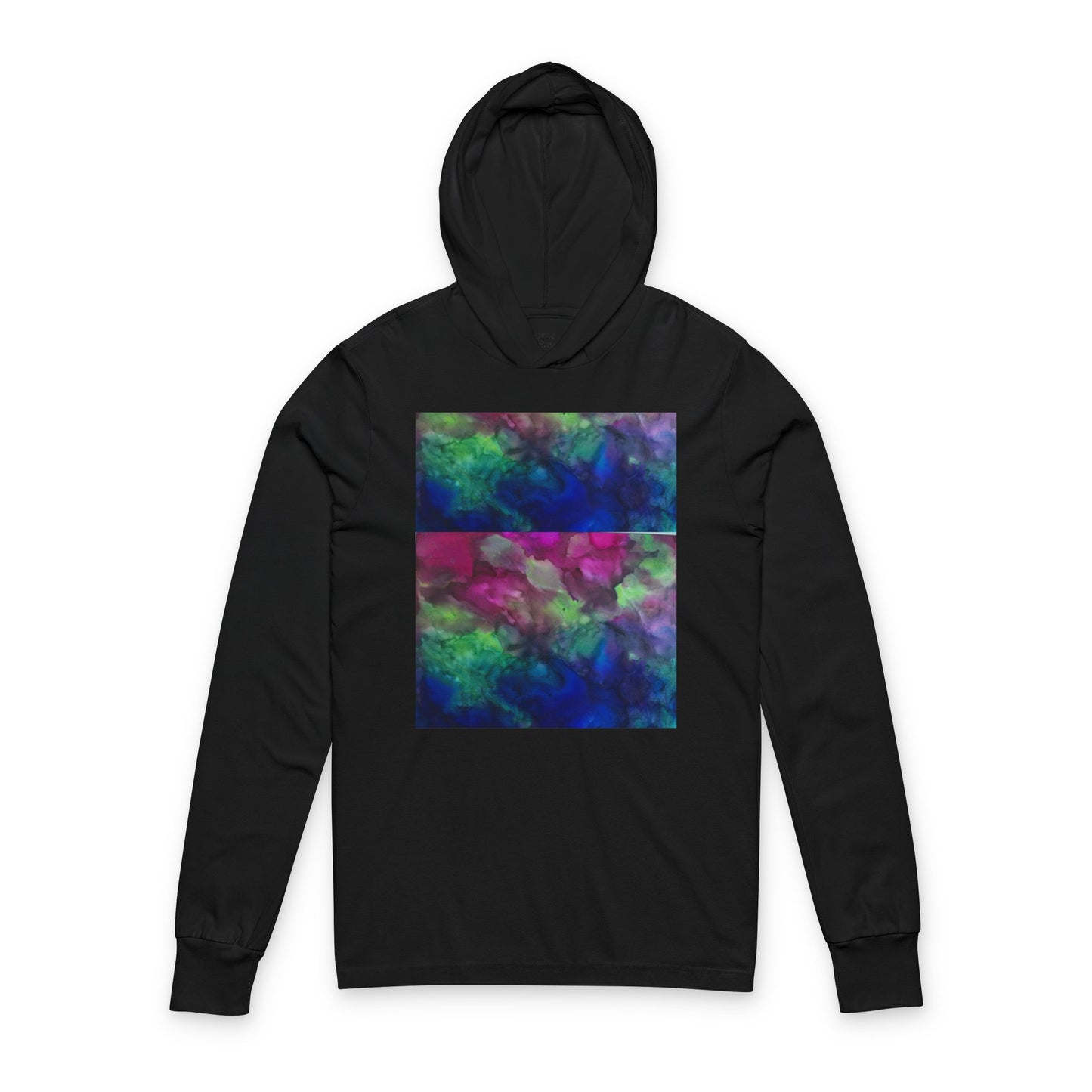 Unisex Hooded Long Sleeve Tee - Classic and Comfy Design Abstract Art