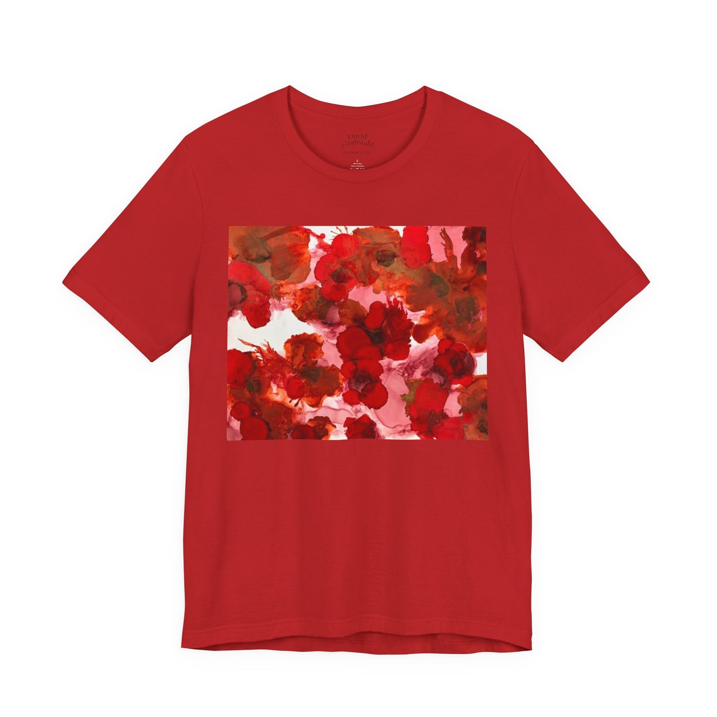 Floral Watercolor Poppy Tee — Red Blossom Graphic T-Shirt