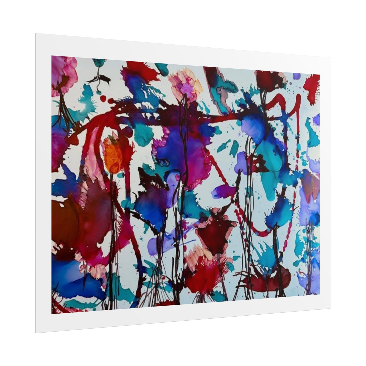 Vibrant Abstract Art Print "In Bloom"