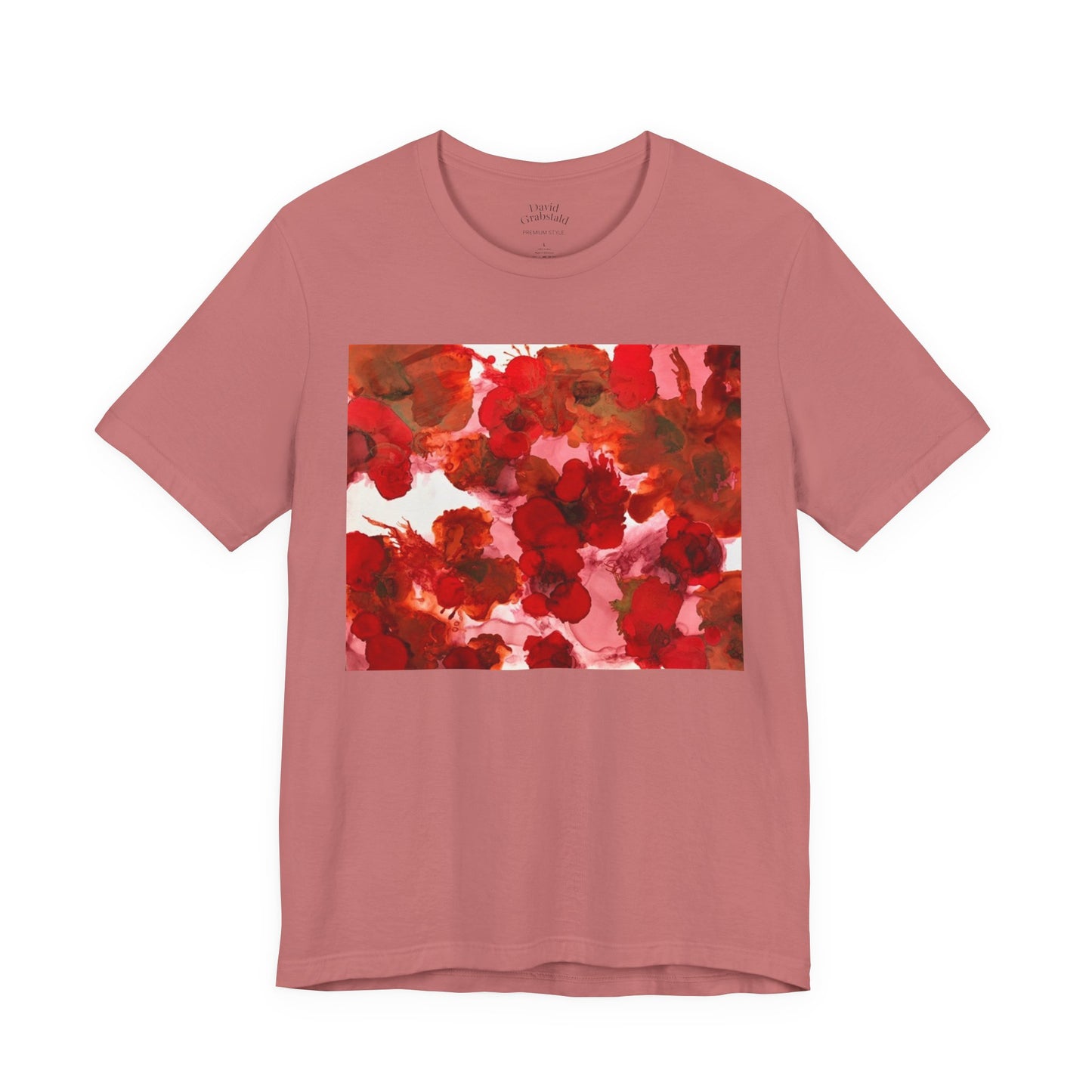 Floral Watercolor Poppy Tee — Red Blossom Graphic T-Shirt