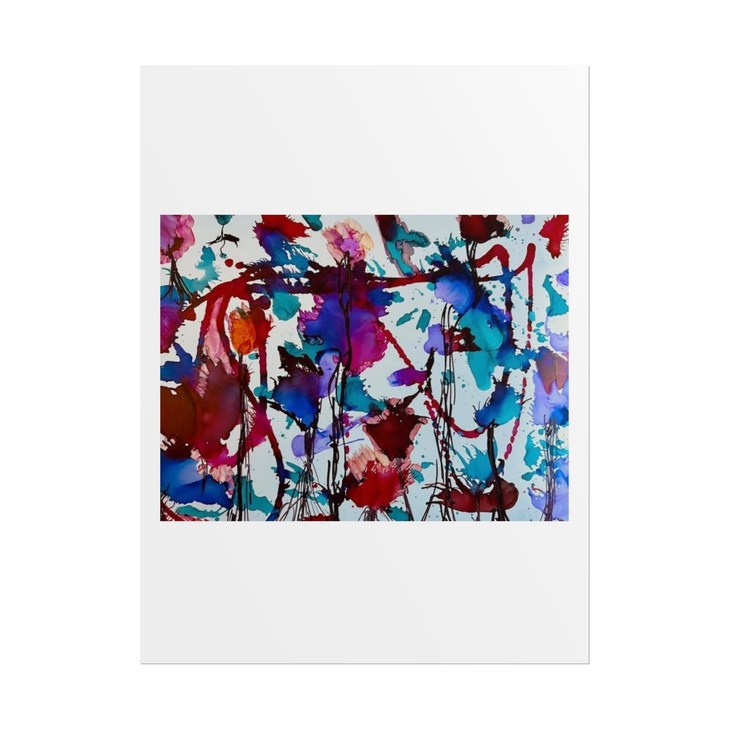 Vibrant Abstract Art Print "In Bloom"
