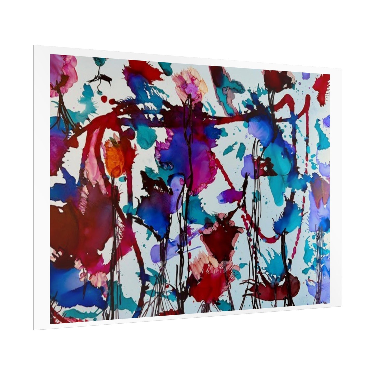 Vibrant Abstract Art Print "In Bloom"