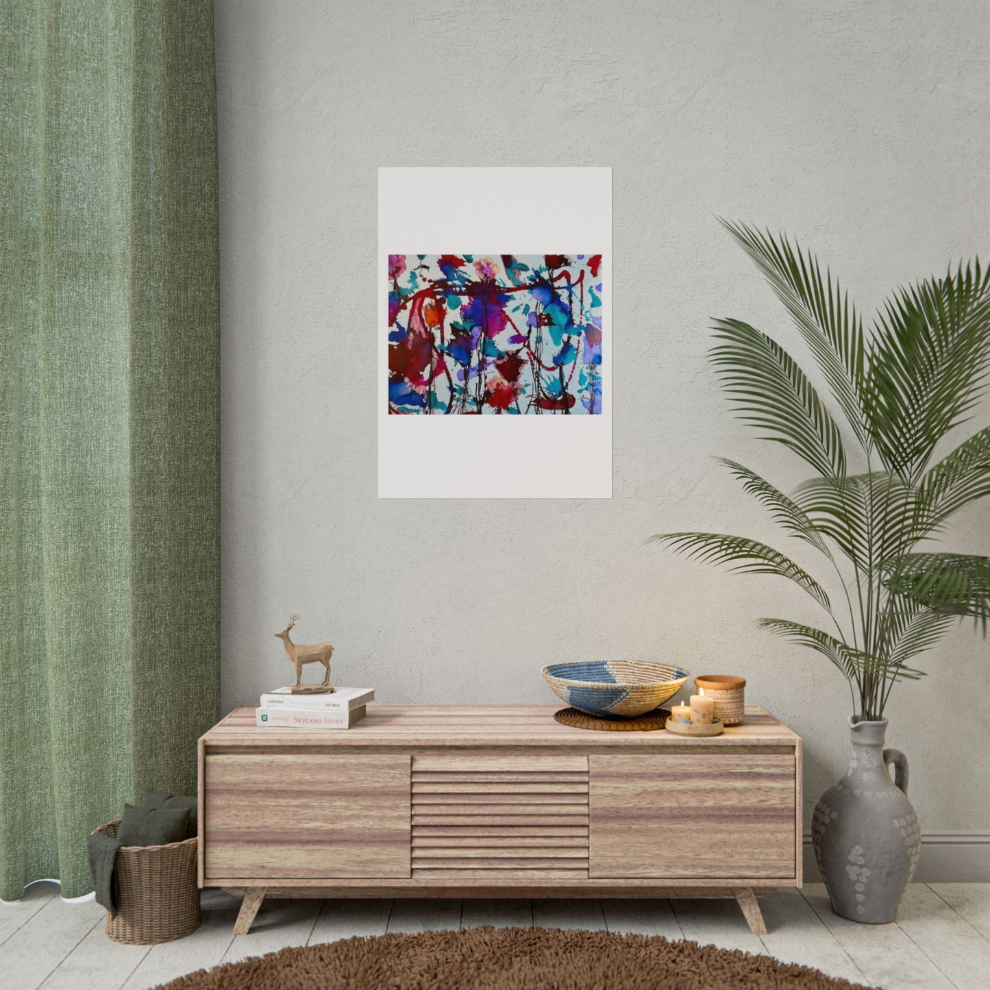 Vibrant Abstract Art Print "In Bloom"