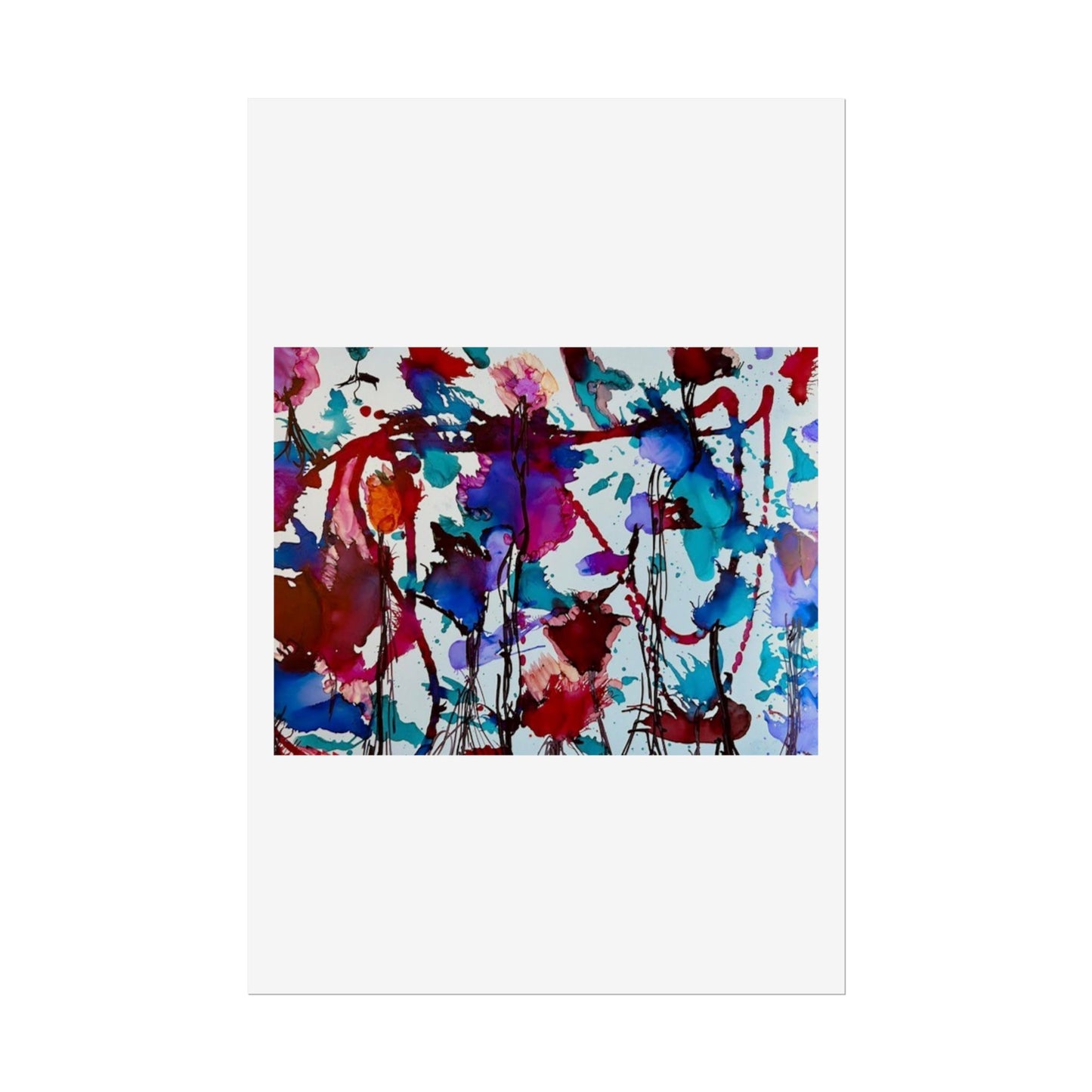 Vibrant Abstract Art Print "In Bloom"