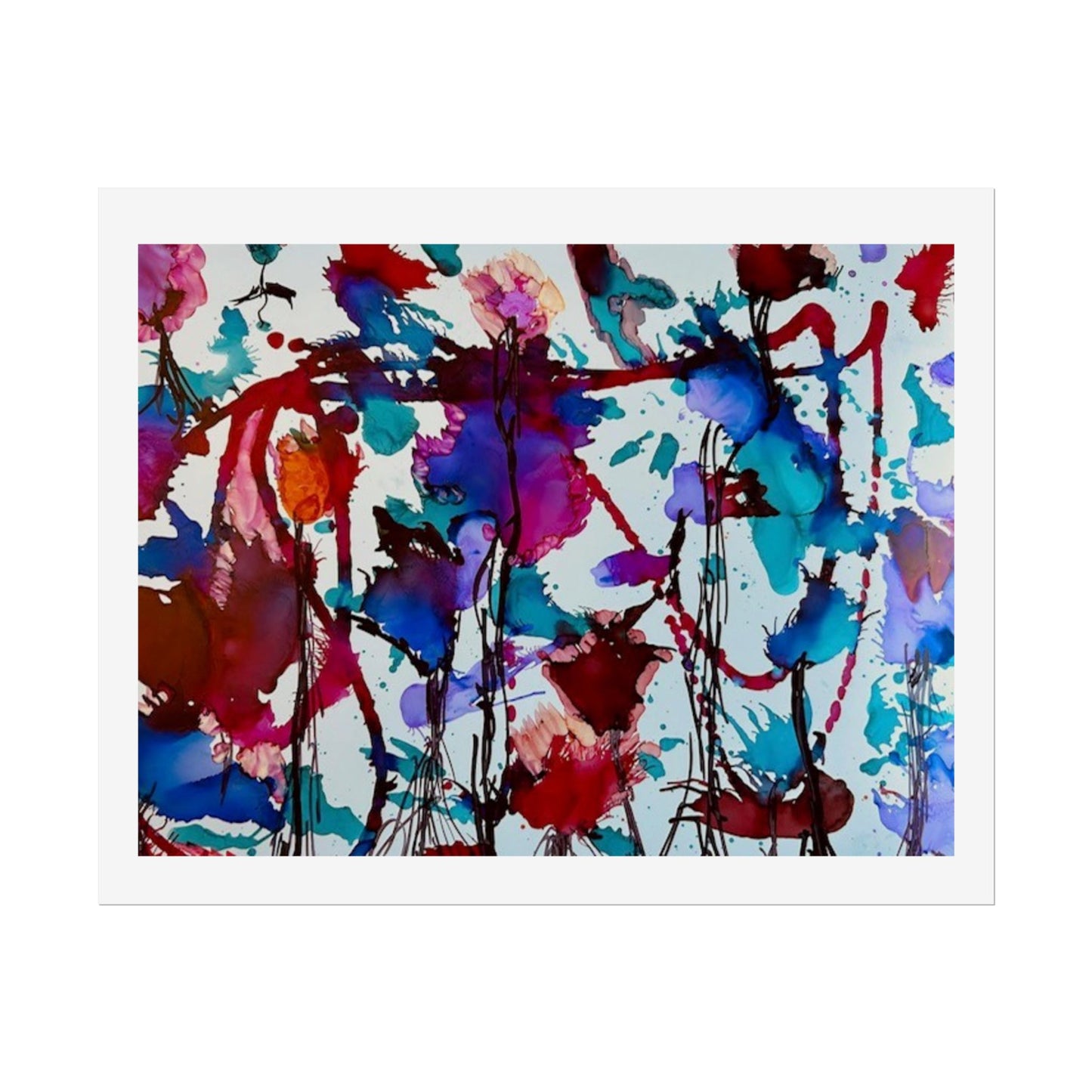 Vibrant Abstract Art Print "In Bloom"