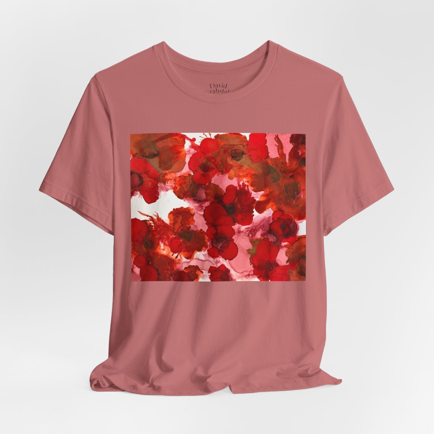 Floral Watercolor Poppy Tee — Red Blossom Graphic T-Shirt