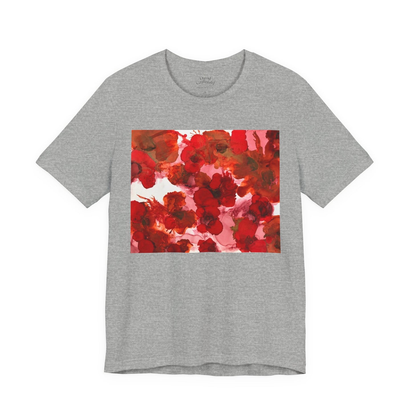 Floral Watercolor Poppy Tee — Red Blossom Graphic T-Shirt