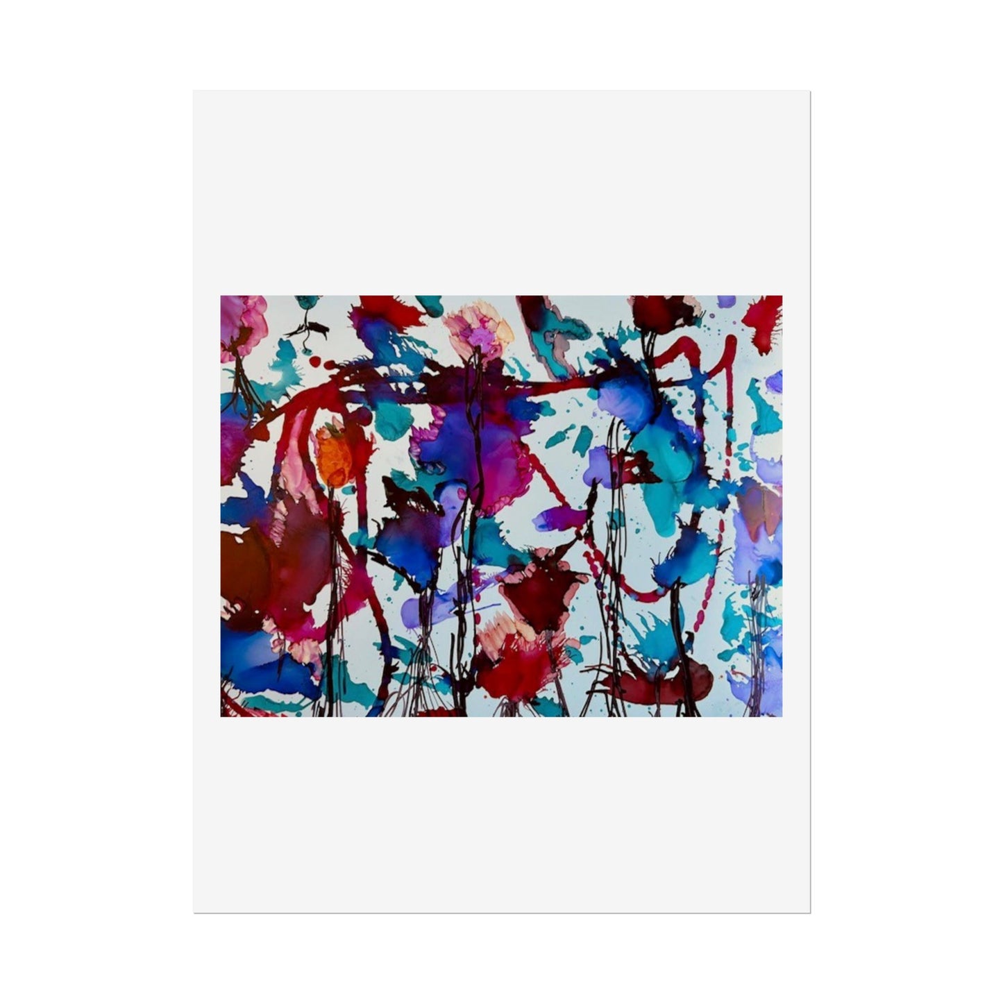 Vibrant Abstract Art Print "In Bloom"