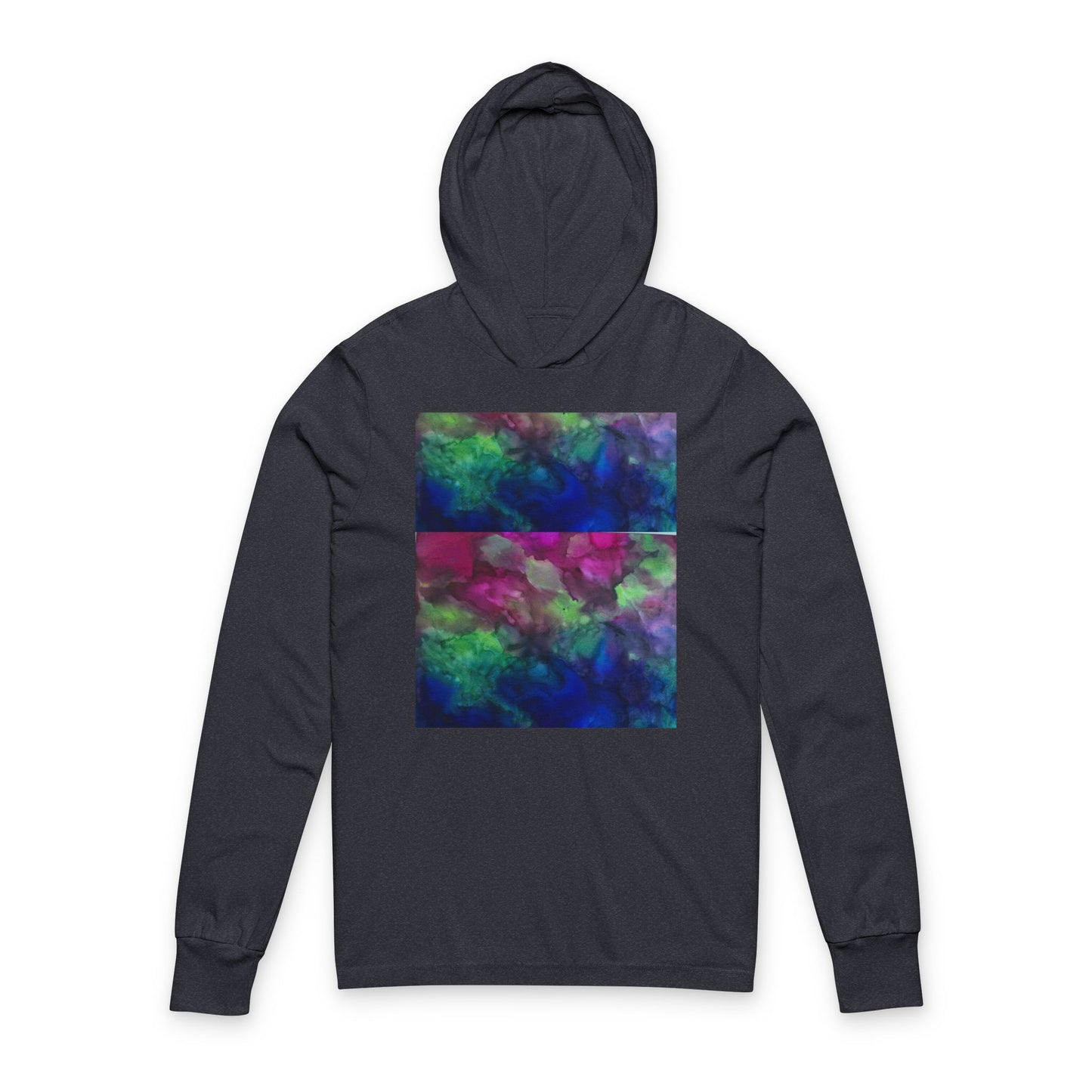 Unisex Hooded Long Sleeve Tee - Classic and Comfy Design Abstract Art