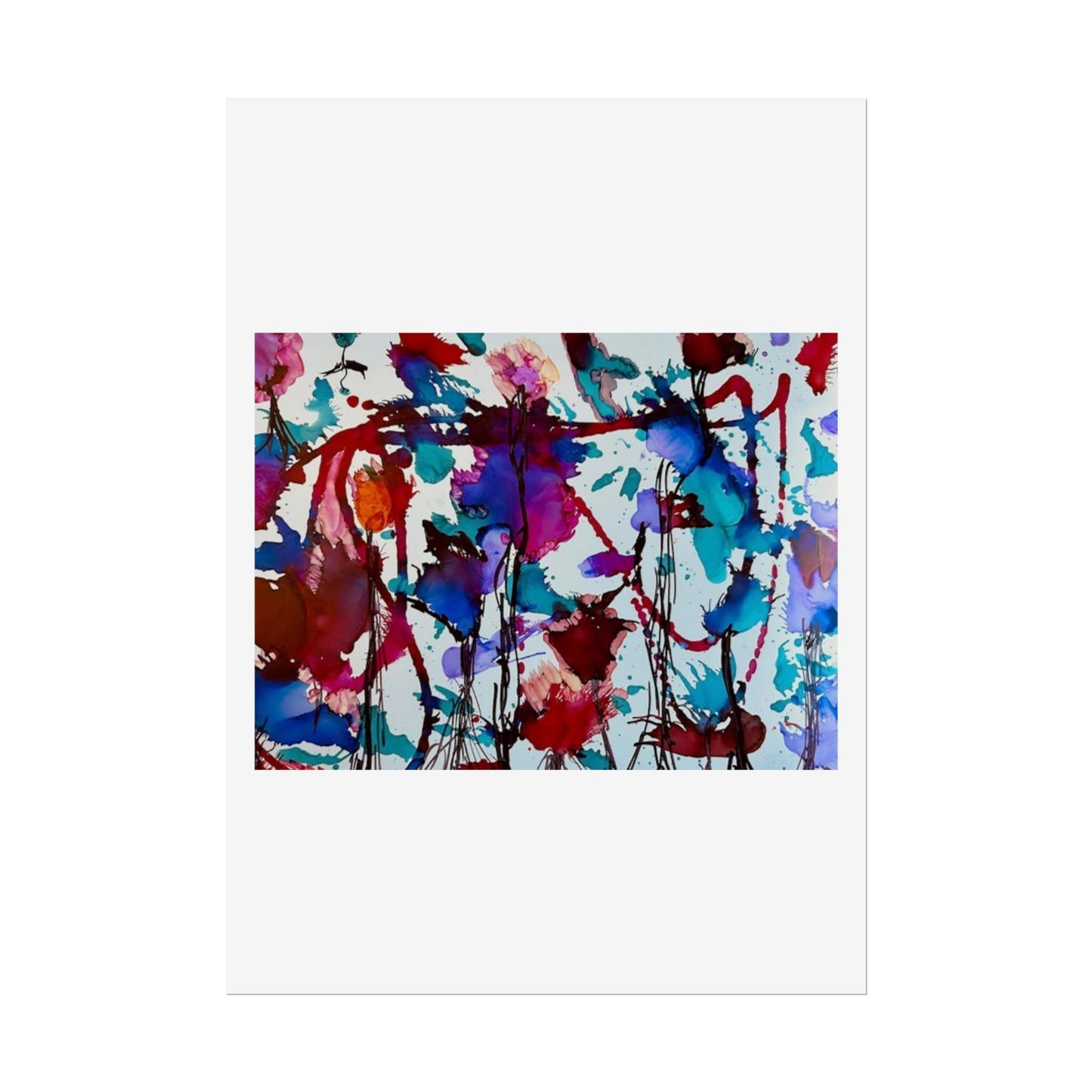 Vibrant Abstract Art Print "In Bloom"