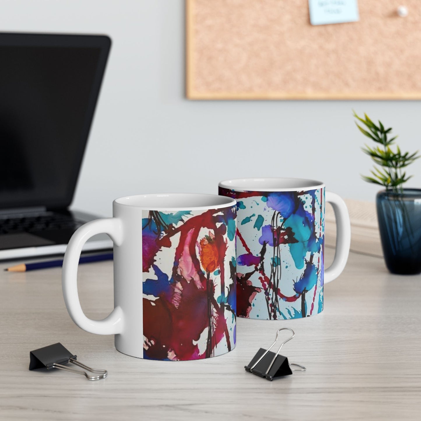 Vibrant Abstract Ceramic Mug | Colorful Art Drinkware, Unique Gift, Home Decor, Coffee Cup, Tea Lover
